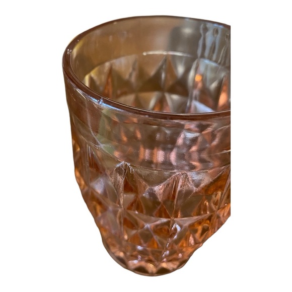 Jeanette Pink Windsor Diamond Depression Glass Tumbler. EVC - Picture 4 of 4